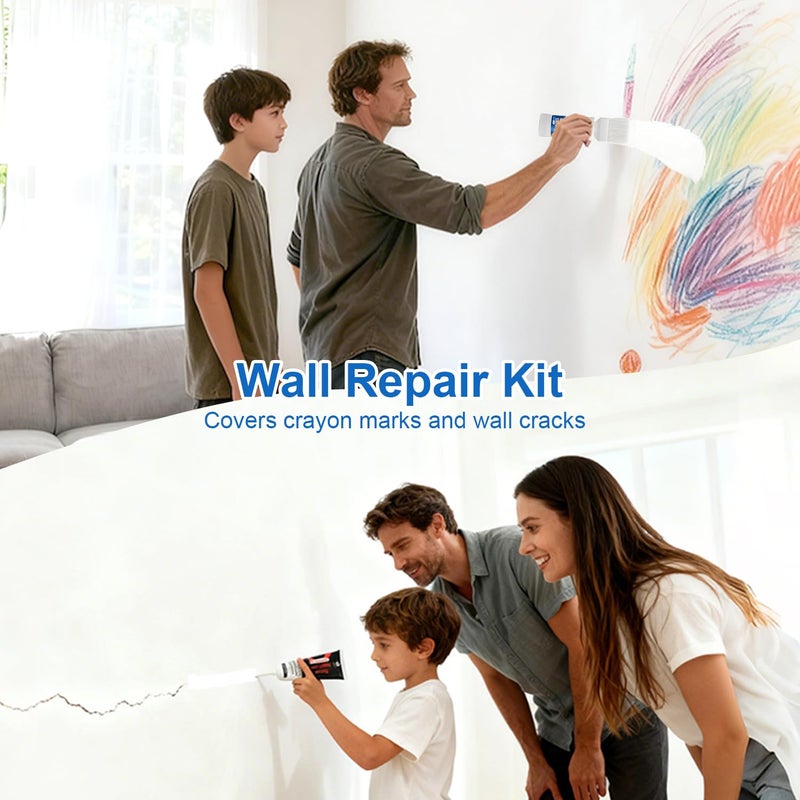 Anirun 2-in-1 Wall Repair Kit, White Paint for Walls, Drywall Wall Patch, Quick Fix for Holes, Cracks, Dents, Covers Stains - Image 2